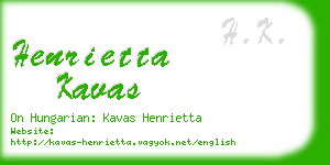 henrietta kavas business card